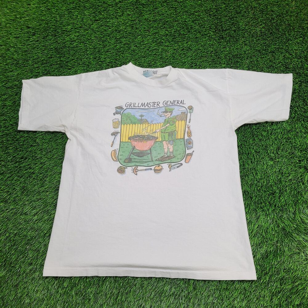 Vintage Funny Militay Humor Shirt XL 23x28 Grillmaster General
